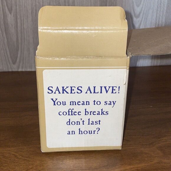 Vintage 1992 Leanin Tree Collectible Funny Coffee Mug Cup 1HR Coffee Breaks 4in - Picture 10 of 16